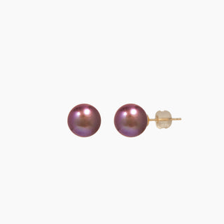 Vibrant AAAA Purple Pearl Stud Earring