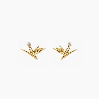 Diamond Bird of Paradise Stud Earrings