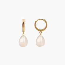 Load image into Gallery viewer, Airlie White Pearl Huggie