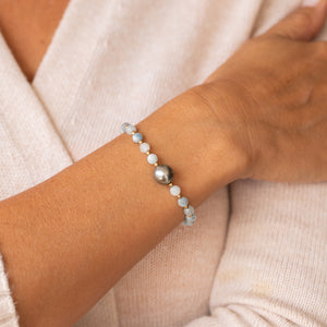 Aura Aquamarine Tahitian Pearl Bracelet