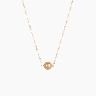 baby golden south sea pearl necklace in gold
