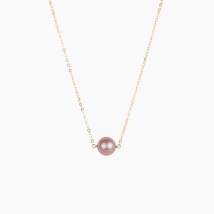 Baby Pink Edison Pearl Bar Necklace