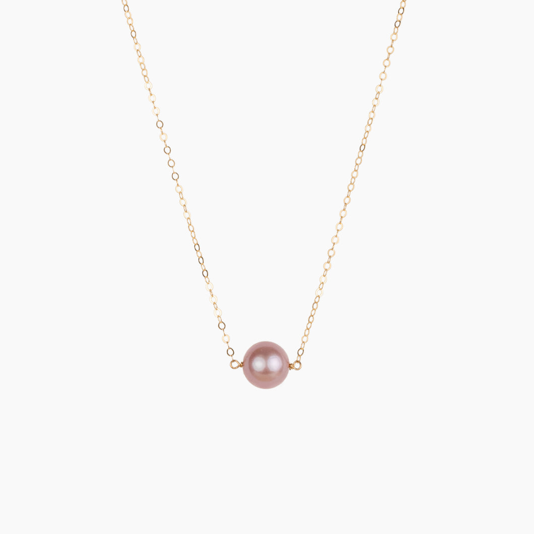 Baby Pink Edison Pearl Bar Necklace