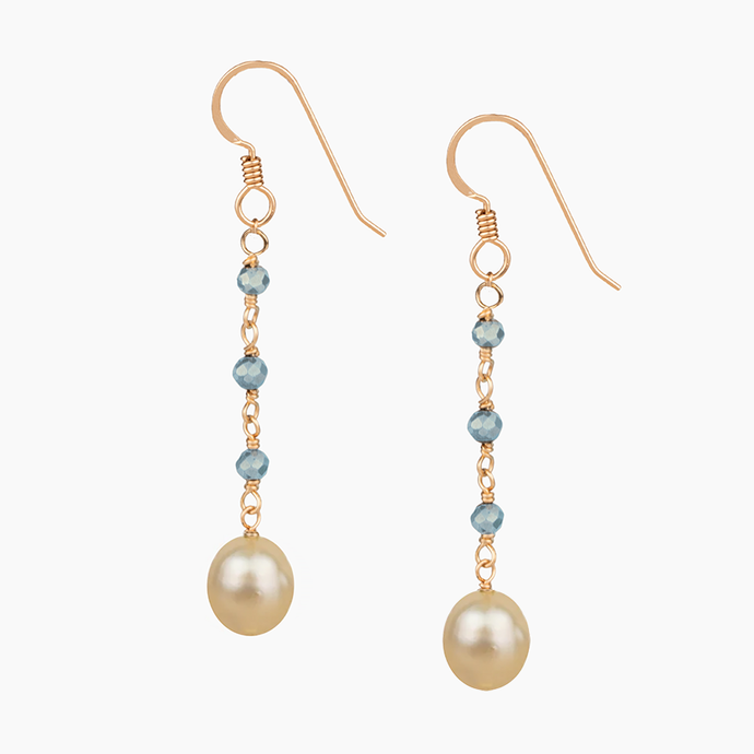 Breezy Golden South Sea Pearl Earrings