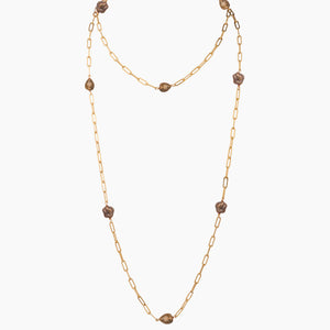 Michelle Chocolate Keshi Pearl Necklace