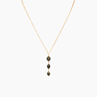 Tahitian black pearl necklace handcrafted in Hawaii