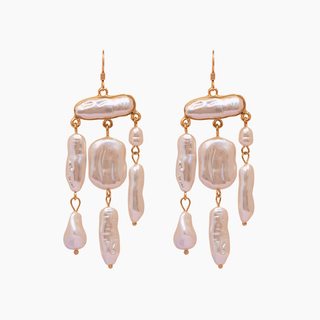 Chandelier White Pearl Earrings