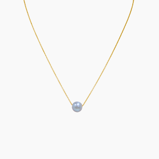 Floating Blue Akoya Pearl Necklace