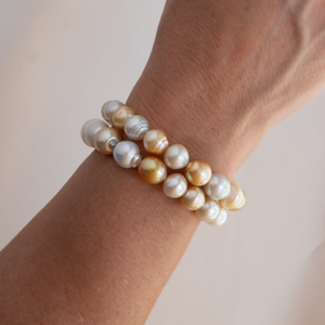 Golden South Sea Pearl Coil Bracelet