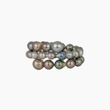 Load image into Gallery viewer, Silver Tahitian Pearl Coil Bracelet