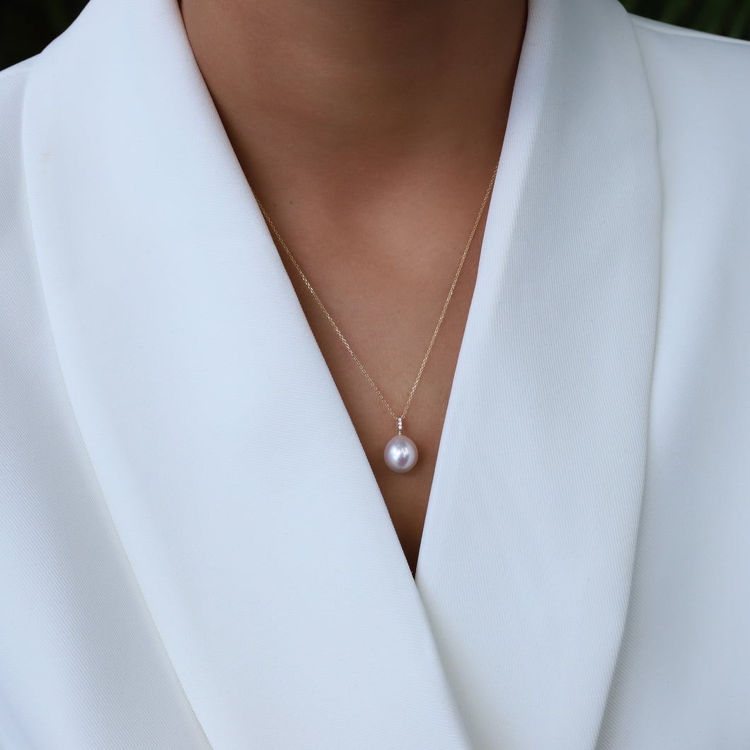 Harmony Diamond Pearl Necklace