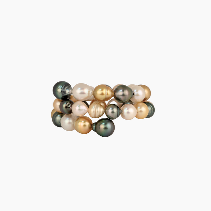 Hau Golden South Sea Pearl Coil Bracelet