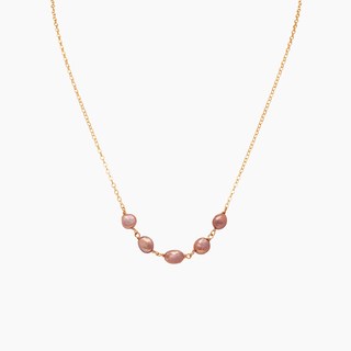 Pink Keshi pearl necklace handcrafted in Hawaii