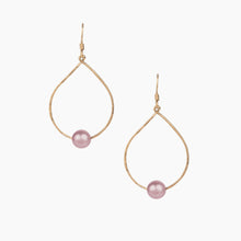 Load image into Gallery viewer, Mini Pink Pearl Teardrop Earrings