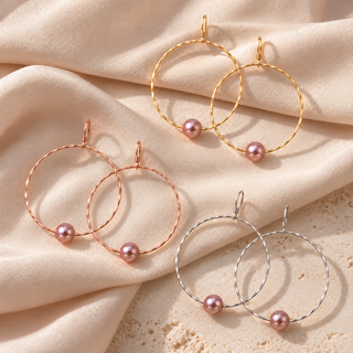 Isla Pink Hoop Earrings