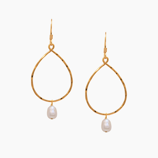 Jordan White Keshi Pearl Earrings