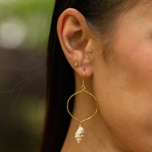 Lotus Shell Earrings