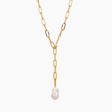 Load image into Gallery viewer, Luxe Long White Flameball Pearl Necklace