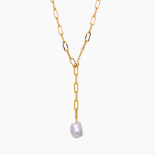 Load image into Gallery viewer, Luxe Links Long Flameball Pearl Necklace