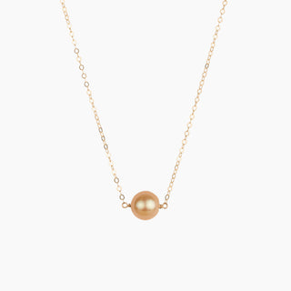 golden south sea pearl necklace in gold