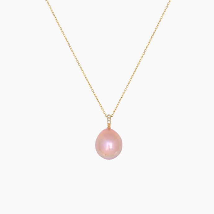 Cleo Diamond Pearl Necklace
