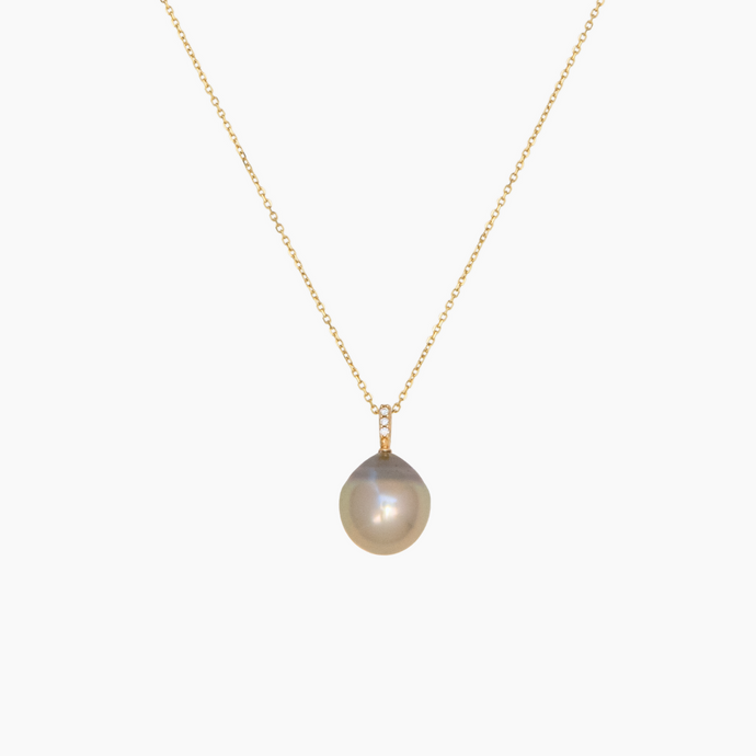Octavia Diamond Pearl Necklace
