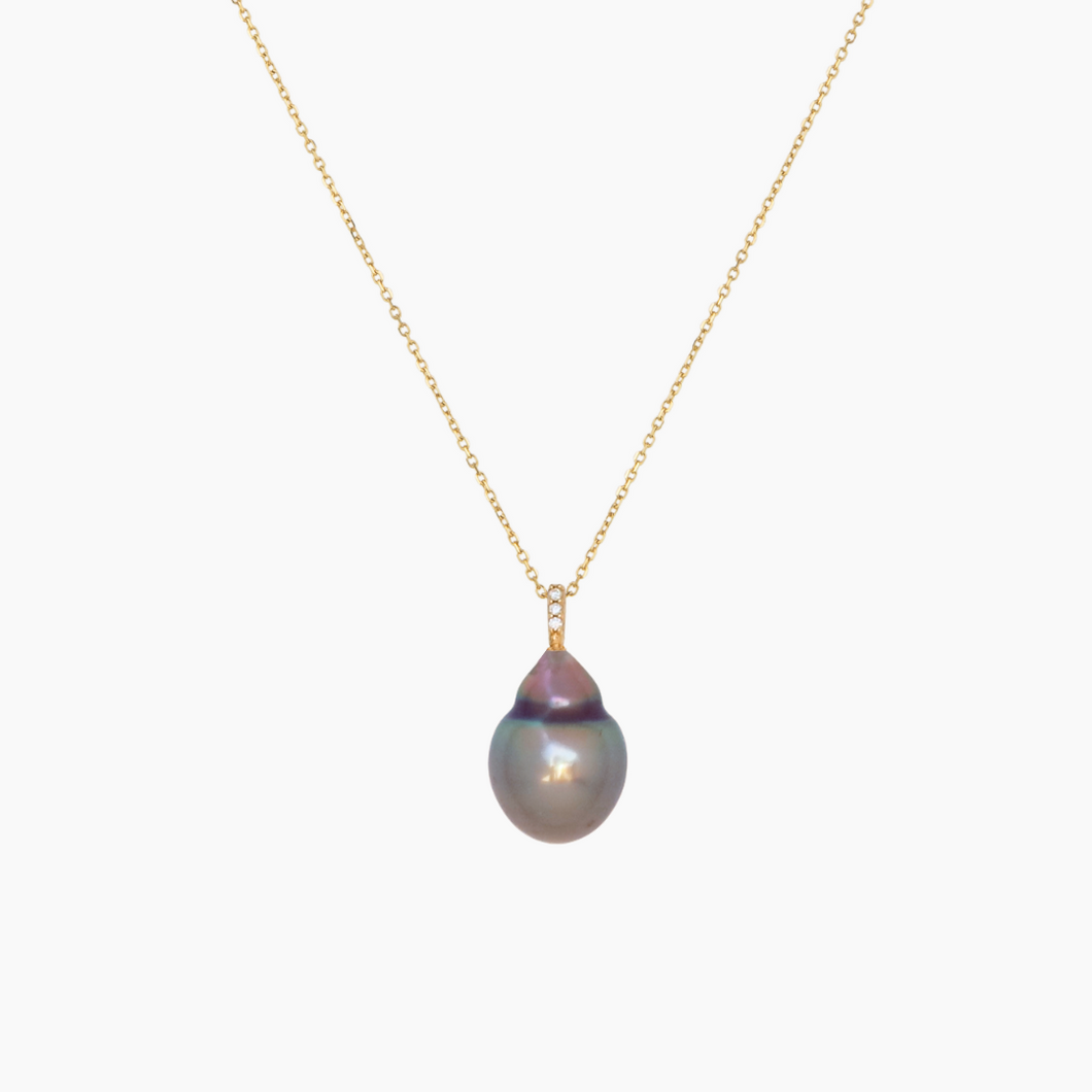 Daphne Diamond Pearl Necklace