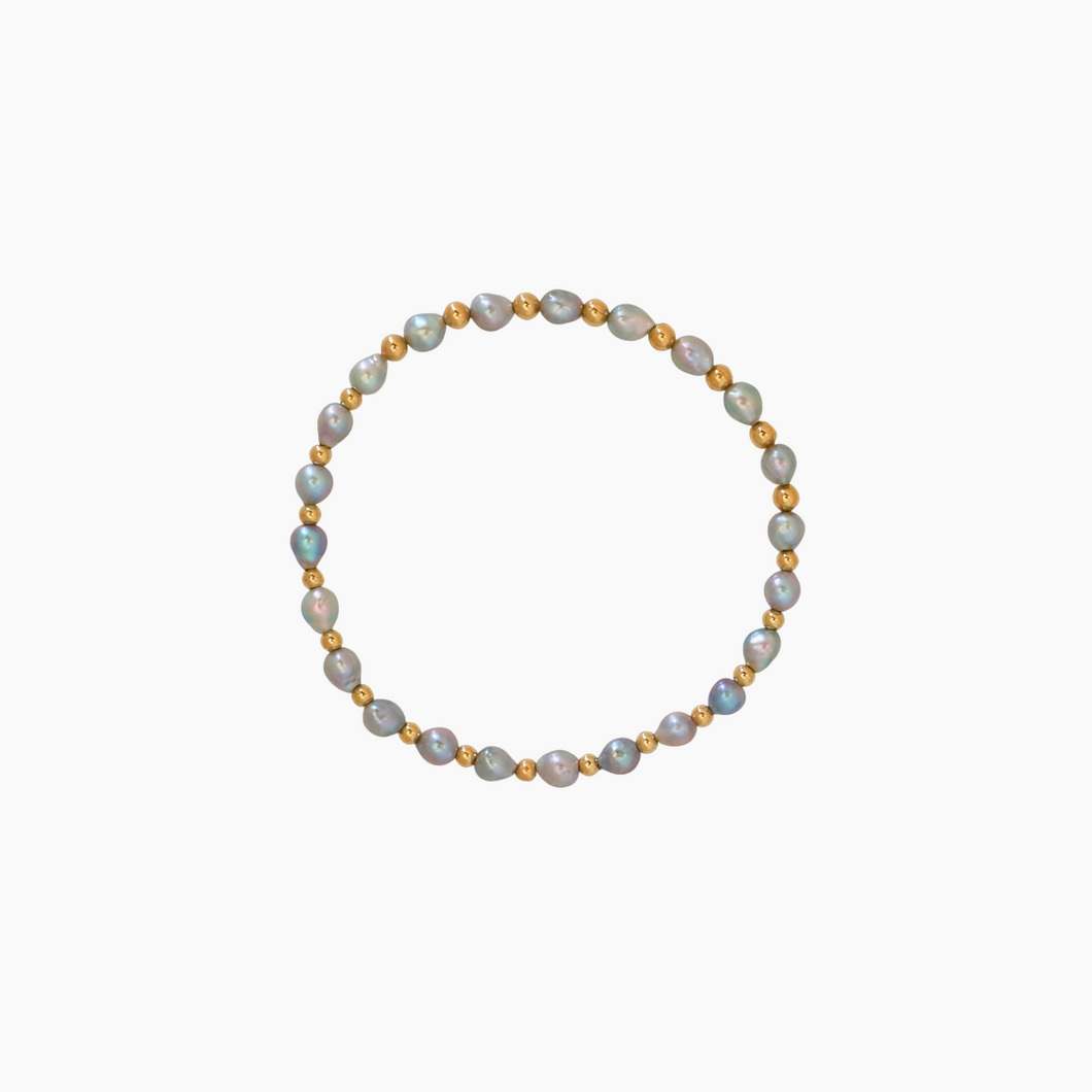 Akoya Keshi Pearl Stretch Bracelet