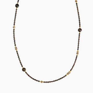 Amber Peacock Tahitian Pearl Necklace