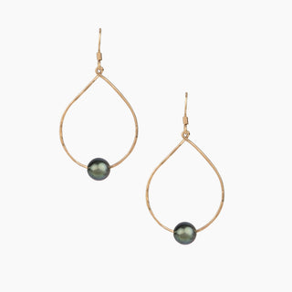 Mini Tahitian Pearl Teardrop Earrings