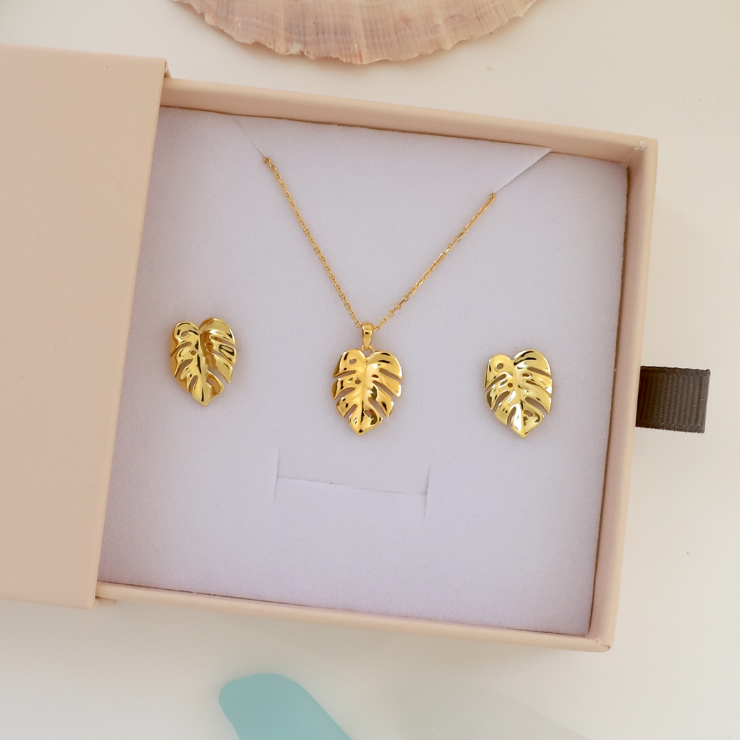 monstera jewelry