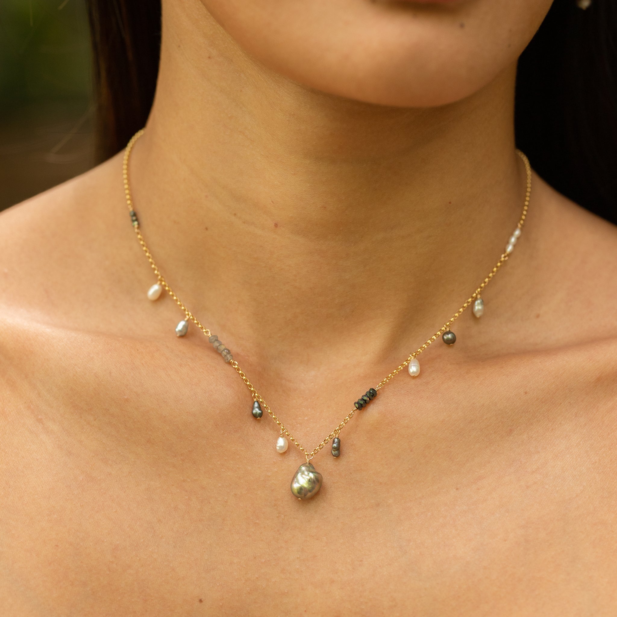 Keshi パール フープ ピアス ハワイ BellaAnela #661 パールフープピアス | La Soeur