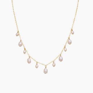 Nova White Keshi Pearl Necklace