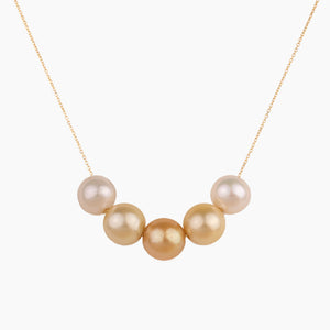 Ombre Golden South Sea Bali Pearl Necklace