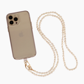 Luxury Natural White Keshi Pearl Phone Strap