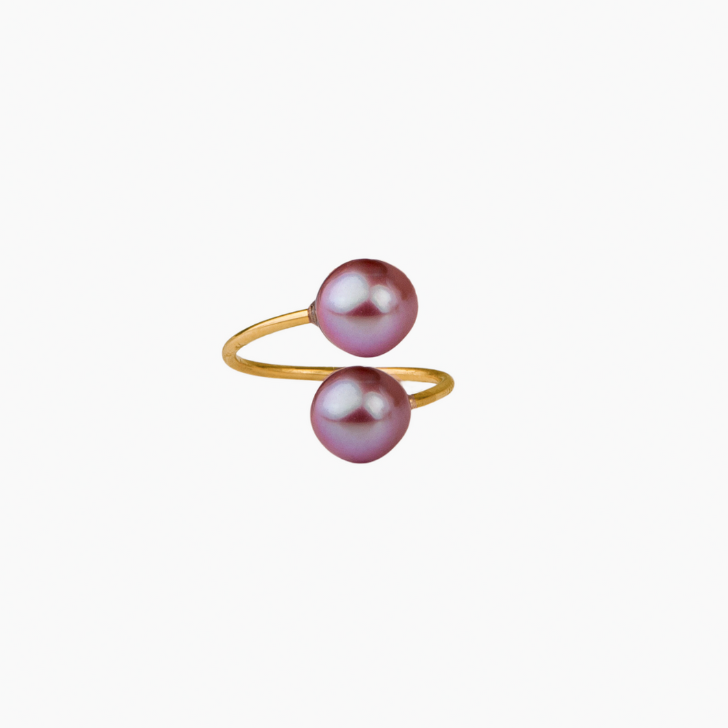 Pink Pearl Bypass Ring