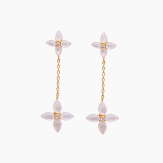 Sage Venetian Mother of Pearl Earrings