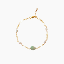 Load image into Gallery viewer, Golden Jade Keshi Pearl Bracelet