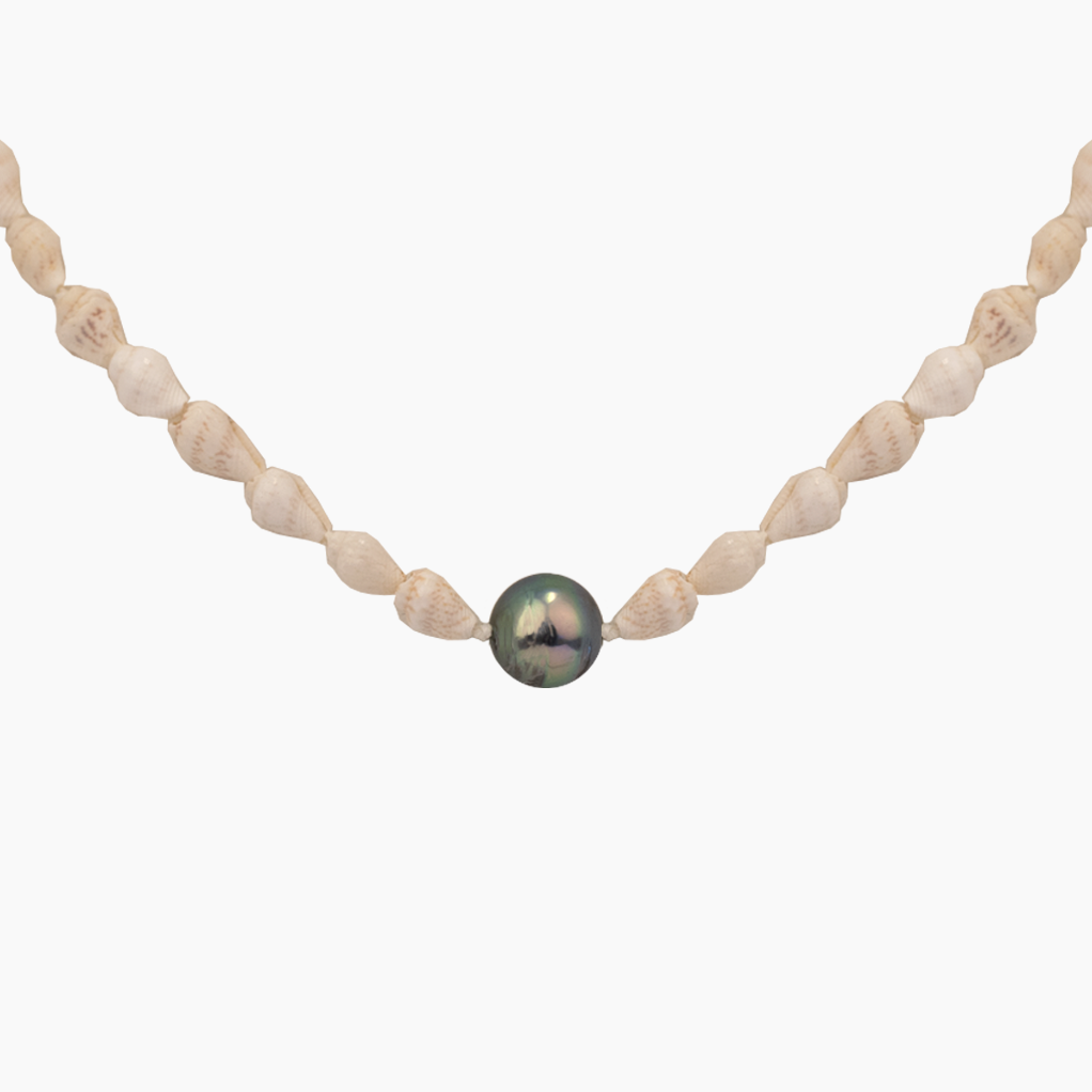 Moani Shell Tahitian Pearl Necklace