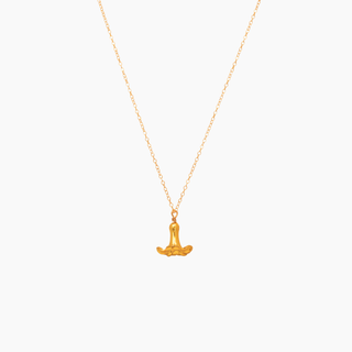 Single Puakenikeni Gold Necklace with a casted puakenikeni flower on an 18-inch gold filled chain.