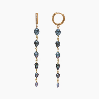 Elima Tahitian Keshi Pearl Huggies