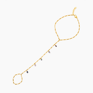 Tahitian Keshi Pearl Hand Chain Bracelet
