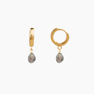 Tahitian Keshi Pearl Huggie