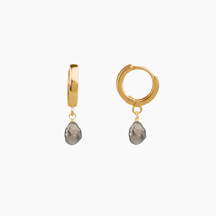 Tahitian Keshi Pearl Huggie