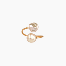 Load image into Gallery viewer, White Keshi Pearl Bypass Ring