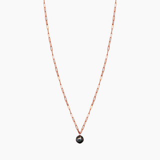 Tai Long Paperclip Peacock Tahitian Pearl Necklace