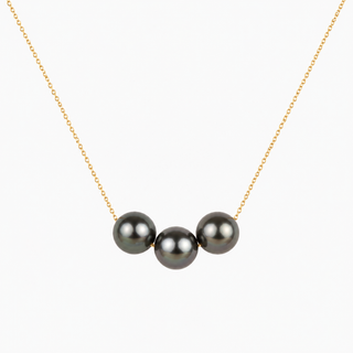 Floating Triple Tahitian Pearl Necklace