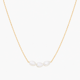 Triple White Pikake Necklace