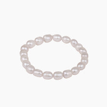 Load image into Gallery viewer, White Rice Freshwater Pearl Stretchy Bracelet