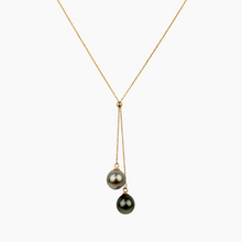 Load image into Gallery viewer, Tahitian Pearl Lariat Y Pearl Necklace